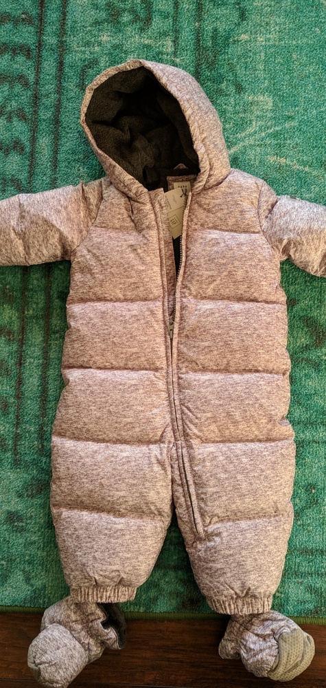 Down fill water repellent fleece warm wintersuit